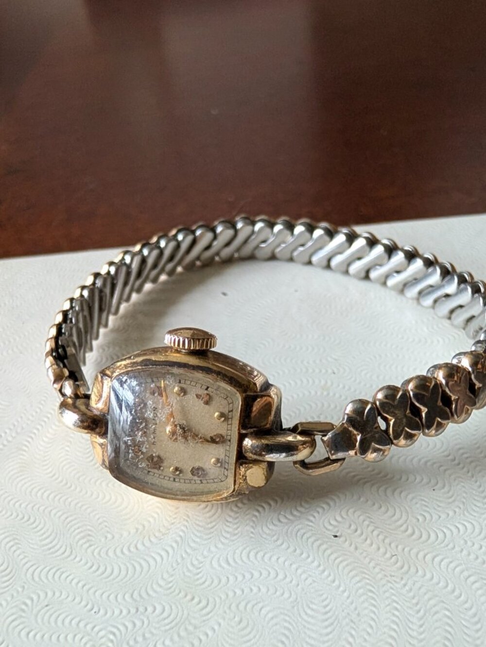 Vintage Hamilton Ladies Watch 14K Gold Filled Art Deco Mechanical Bracelet - Picture 6 of 16